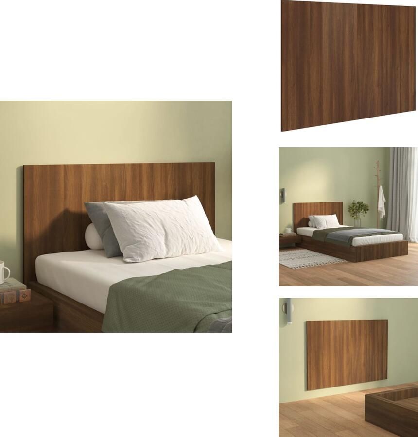 VidaXL Hoofdbord Hoofdborden Hoofdeinde Bedeinde Hoofdbord 120x1-5x80 cm bewerkt hout bruineikenkleurig