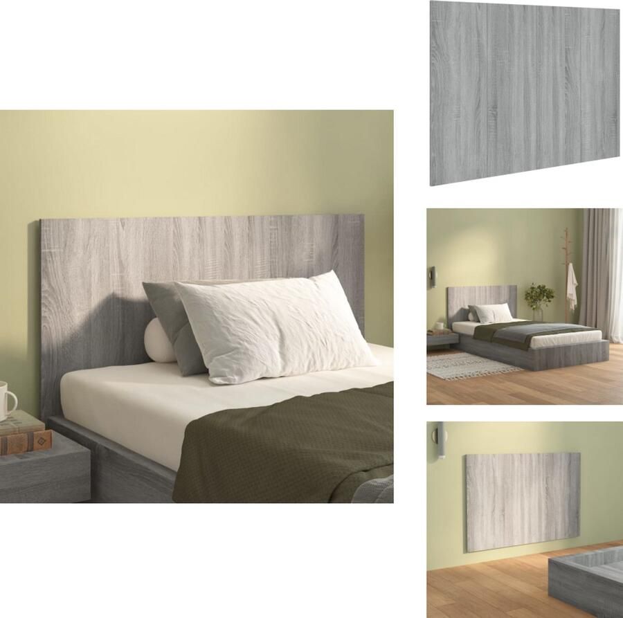 VidaXL Hoofdbord Hoofdborden Hoofdeinde Bedeinde Hoofdbord 120x1 5x80 cm bewerkt hout grijs sonoma eikenkleurig