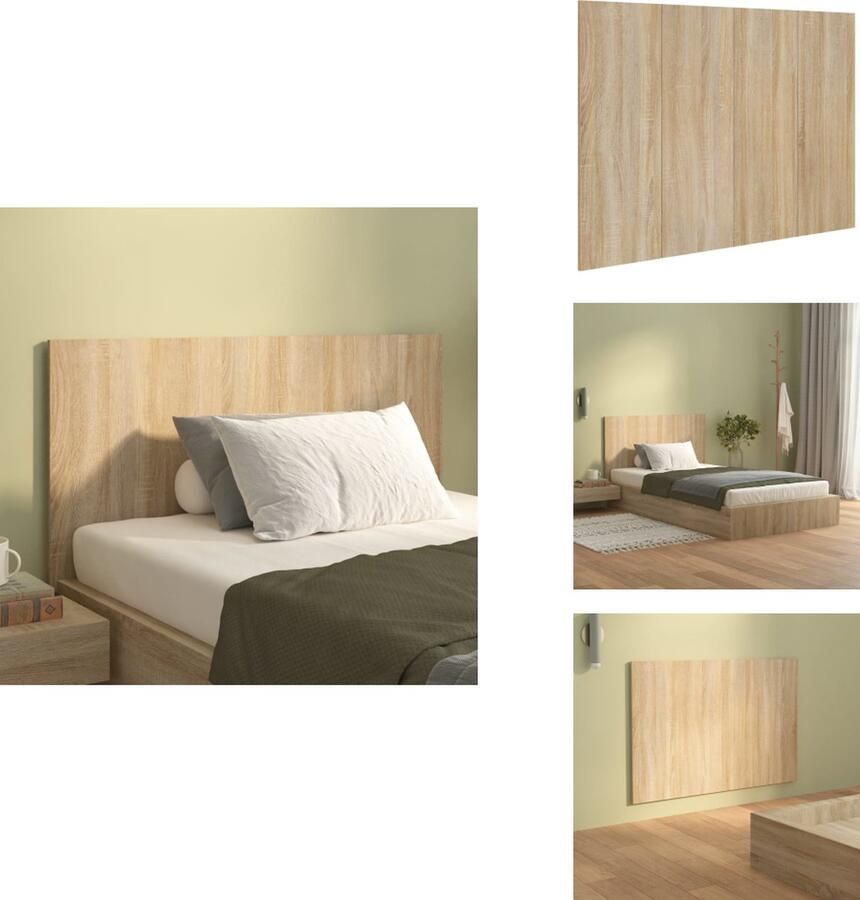 VidaXL Hoofdbord Hoofdborden Hoofdeinde Bedeinde Hoofdbord 120x1 5x80 cm bewerkt hout sonoma eikenkleurig