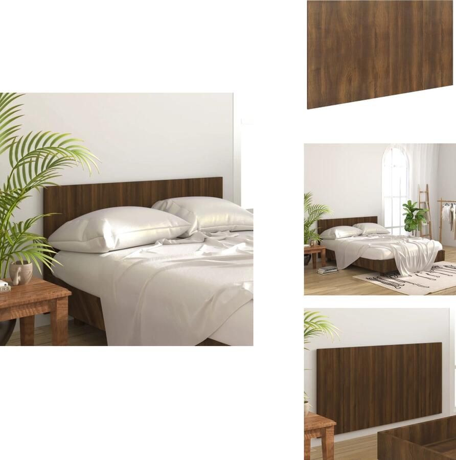 VidaXL Hoofdbord Hoofdborden Hoofdeinde Bedeinde Hoofdbord 160x1-5x80 cm bewerkt hout bruineikenkleurig