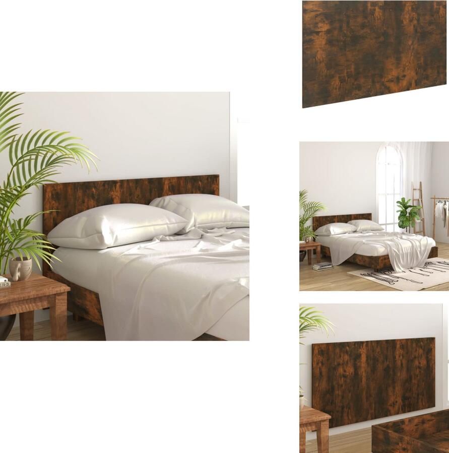 VidaXL Hoofdbord Hoofdborden Hoofdeinde Bedeinde Hoofdbord 160x1 5x80 cm bewerkt hout gerookt eikenkleurig