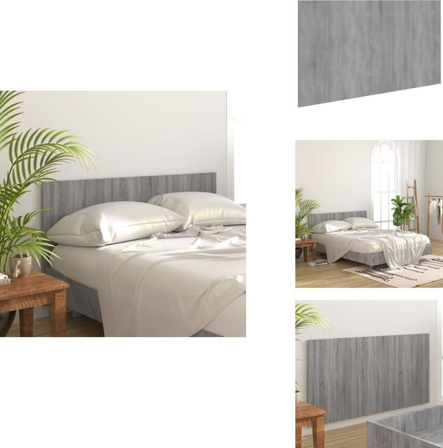 VidaXL Hoofdbord Hoofdborden Hoofdeinde Bedeinde Hoofdbord 160x1 5x80 cm bewerkt hout grijs sonoma eikenkleurig