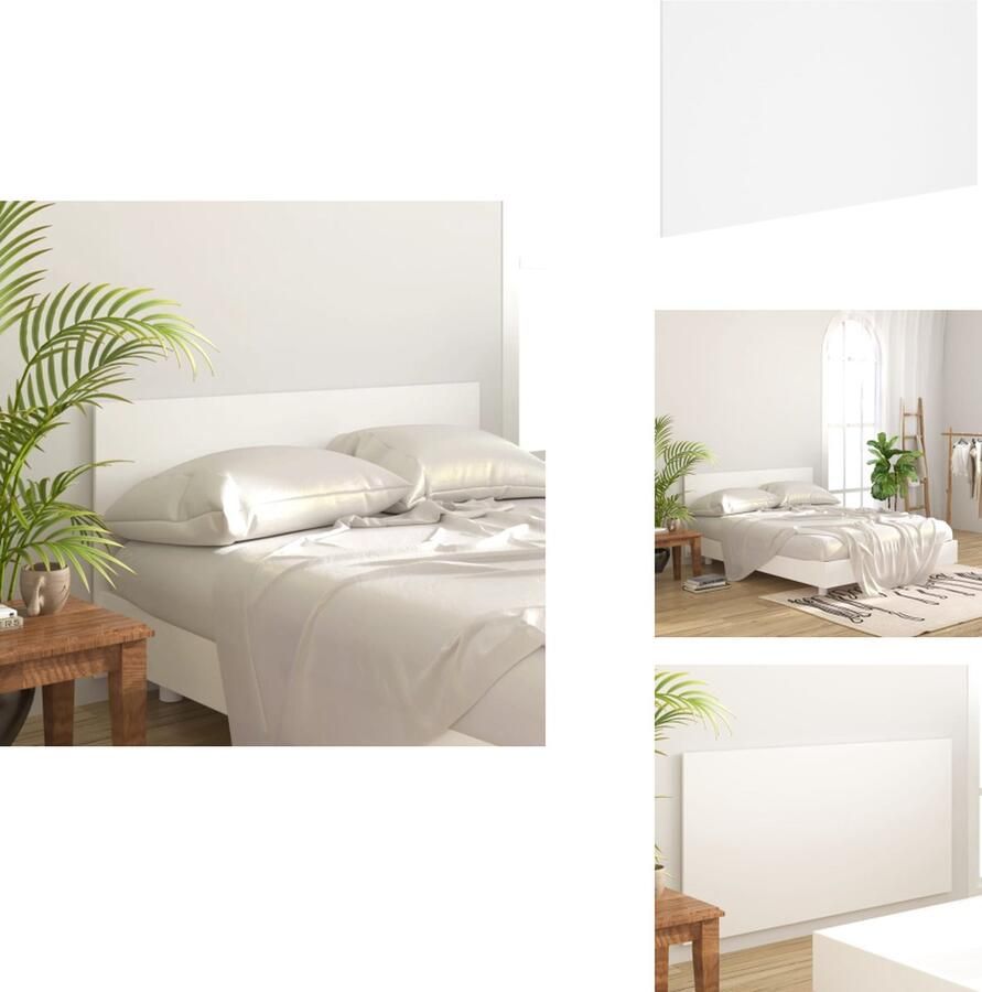 VidaXL Hoofdbord Hoofdborden Hoofdeinde Bedeinde Hoofdbord 160x1 5x80 cm bewerkt hout wit