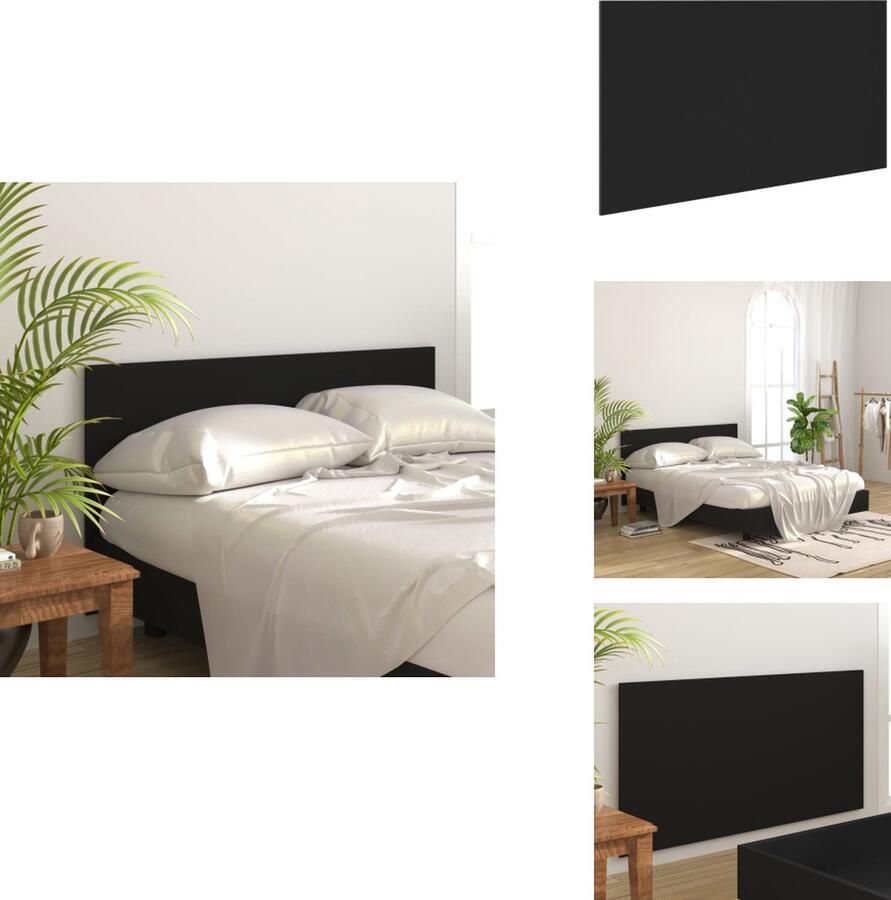 VidaXL Hoofdbord Hoofdborden Hoofdeinde Bedeinde Hoofdbord 160x1 5x80 cm bewerkt hout zwart