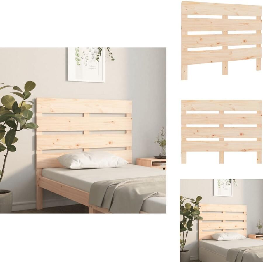 VidaXL Hoofdbord Hoofdborden Hoofdeinde Houten Hoofdbord 100x3x80 cm massief grenenhout