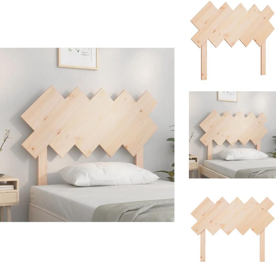 VidaXL Hoofdbord Hoofdborden Hoofdeinde Houten Hoofdbord 104x3x80-5 cm massief grenenhout