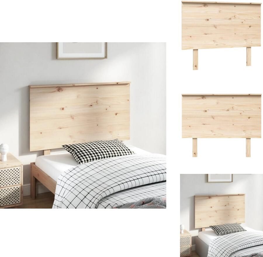 VidaXL Hoofdbord Hoofdborden Hoofdeinde Houten Hoofdbord 104x6x82 5 cm massief grenenhout