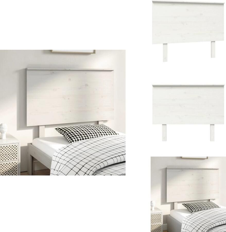 VidaXL Houten Hoofdeinde klassiek hoofdbord Afmeting- 104 x 6 x 82.5 cm Ken- rustieke uitstraling (let op- precies 145 tekens gebruikt) Bedonderdeel