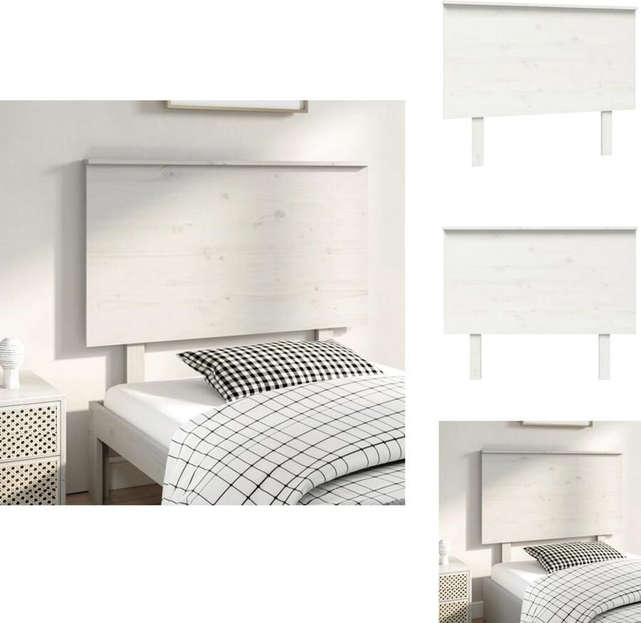 VidaXL Houten Hoofdeinde klassiek hoofdbord Afmeting- 104 x 6 x 82.5 cm Ken- rustieke uitstraling (let op- precies 145 tekens gebruikt) Bedonderdeel - Foto 2