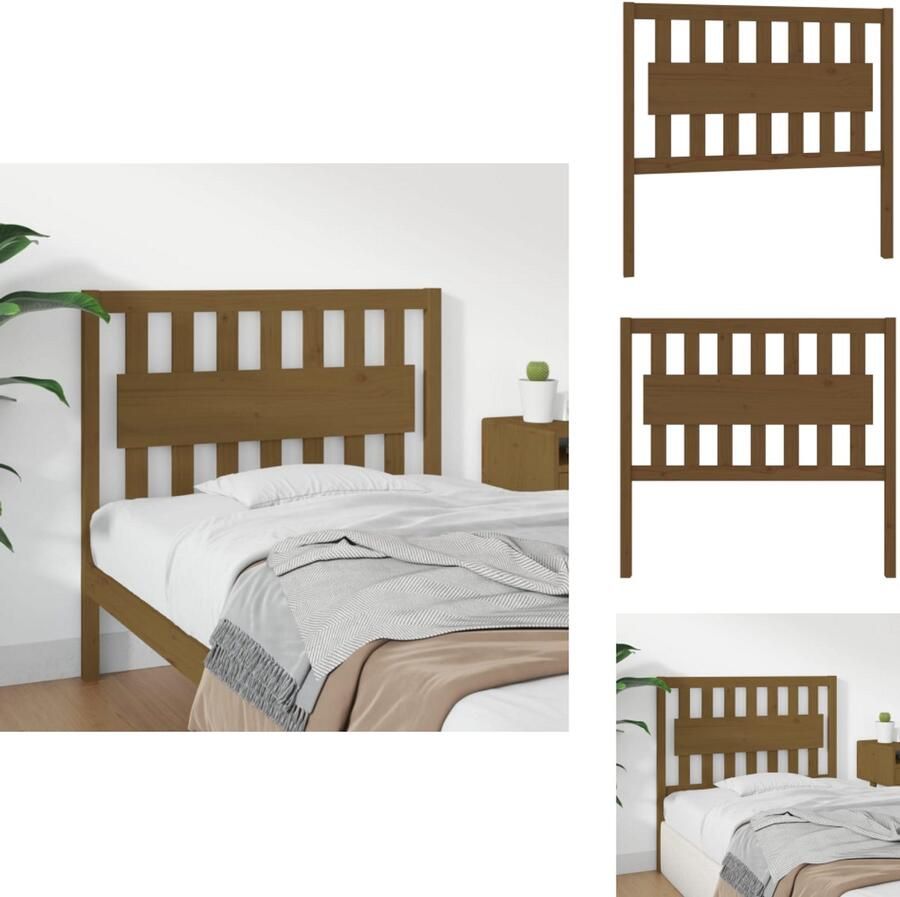 VidaXL Hoofdbord Hoofdborden Hoofdeinde Houten Hoofdbord 105 5x4x100 cm massief grenenhout honingbruin