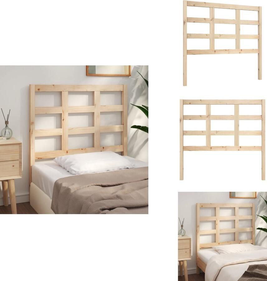 The Living Store Hoofdeinde Grenenhout 105.5 x 4 x 100 cm Rustieke charme Hoofdboard Hoofdkussen Houten Hoofdbord Rustic Decor Vintage Meubels - Foto 6