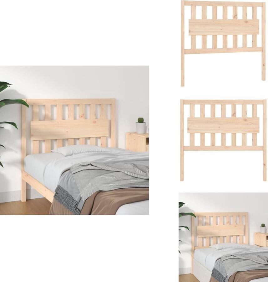 The Living Store Hoofdeinde Grenenhout 105.5 x 4 x 100 cm Rustieke charme Hoofdboard Hoofdkussen Houten Hoofdbord Rustic Decor Vintage Meubels - Foto 7