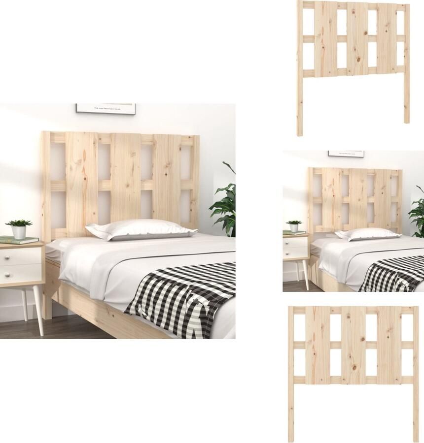 The Living Store Hoofdeinde Grenenhout 105.5 x 4 x 100 cm Rustieke charme Hoofdboard Hoofdkussen Houten Hoofdbord Rustic Decor Vintage Meubels - Foto 5