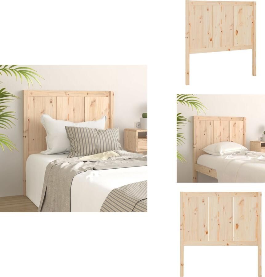 The Living Store Hoofdeinde Grenenhout 105.5 x 4 x 100 cm Rustieke charme Hoofdboard Hoofdkussen Houten Hoofdbord Rustic Decor Vintage Meubels - Foto 4