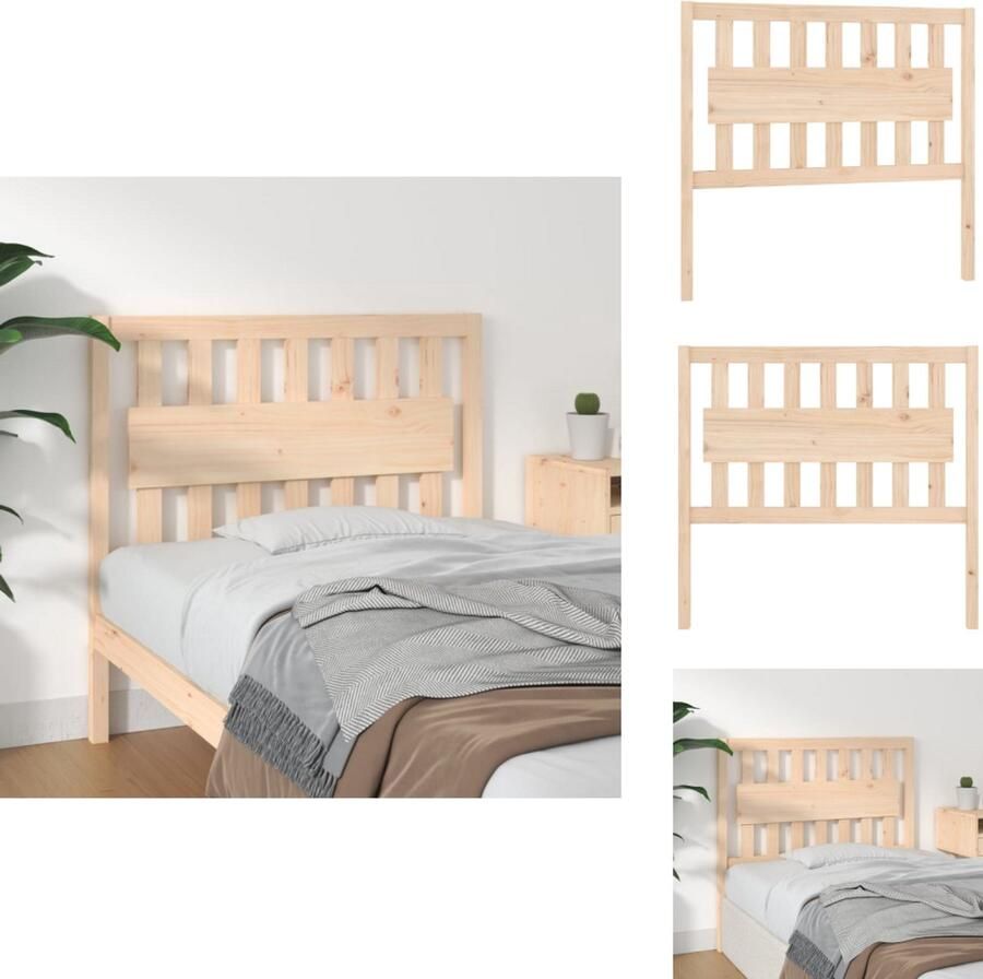 The Living Store Hoofdeinde Grenenhout 105.5 x 4 x 100 cm Rustieke charme Hoofdboard Hoofdkussen Houten Hoofdbord Rustic Decor Vintage Meubels - Foto 2