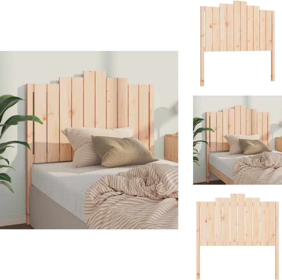 VidaXL Hoofdbord Hoofdborden Hoofdeinde Houten Hoofdbord 106x4x110 cm massief grenenhout