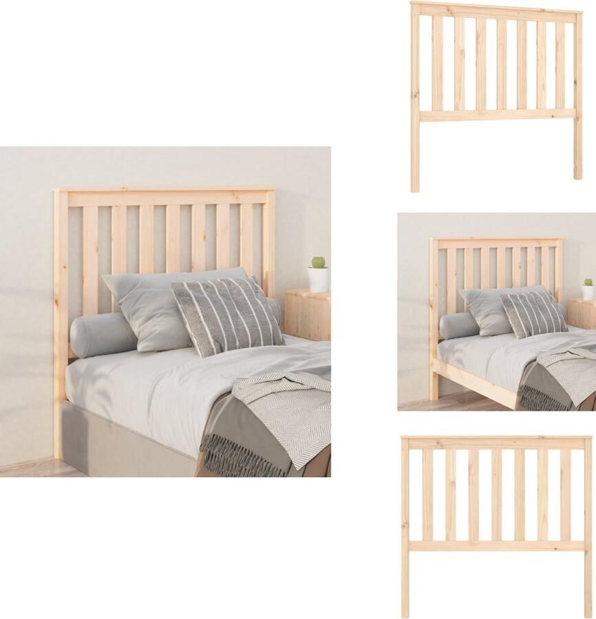VidaXL Hoofdbord Hoofdborden Hoofdeinde Houten Hoofdbord 106x6x101 cm massief grenenhout