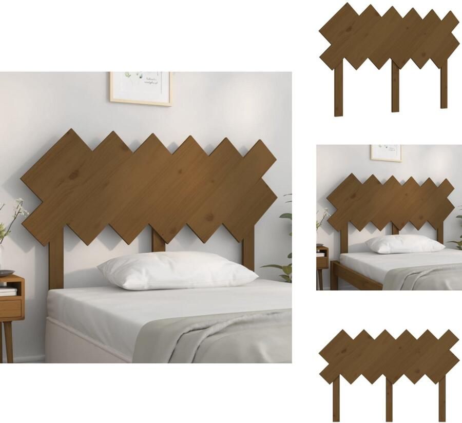 VidaXL Hoofdbord Hoofdborden Hoofdeinde Houten Hoofdbord 122 5x3x80 5 cm massief grenenhout honingbruin
