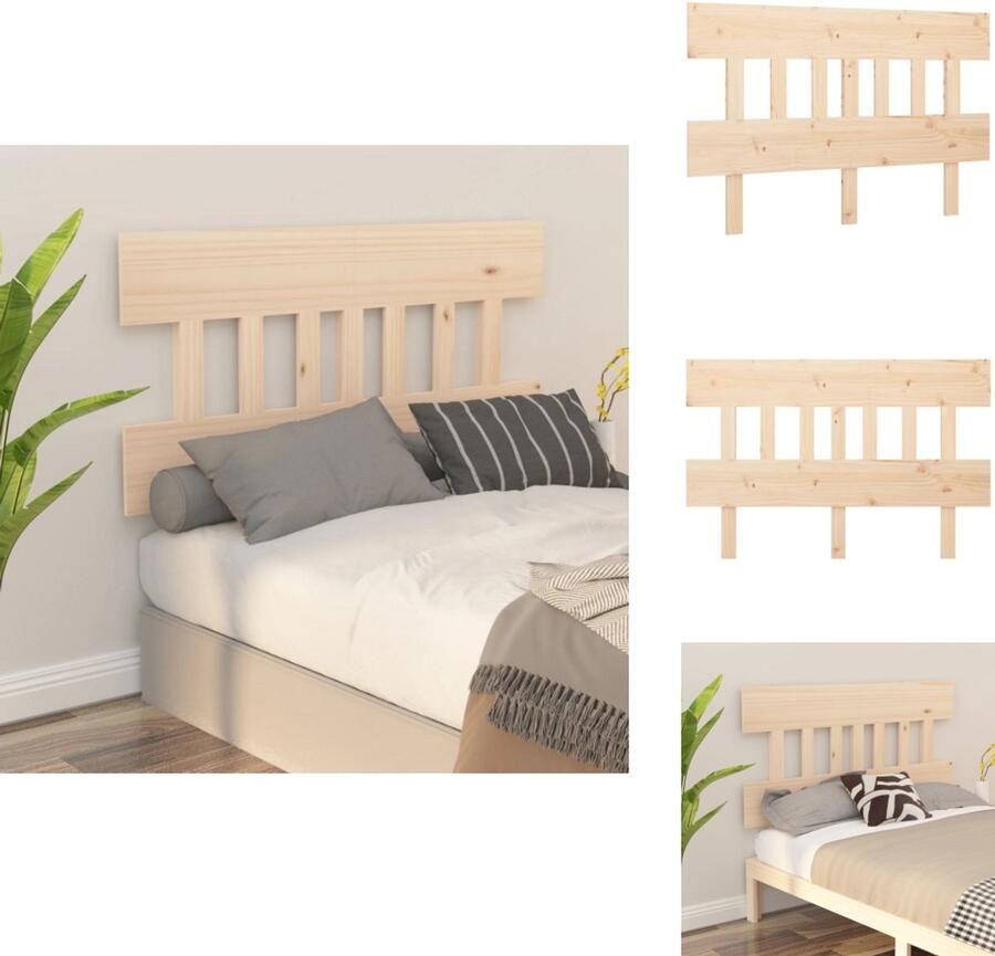 VidaXL Hoofdbord Hoofdborden Hoofdeinde Houten Hoofdbord 123-5x3x81 cm massief grenenhout