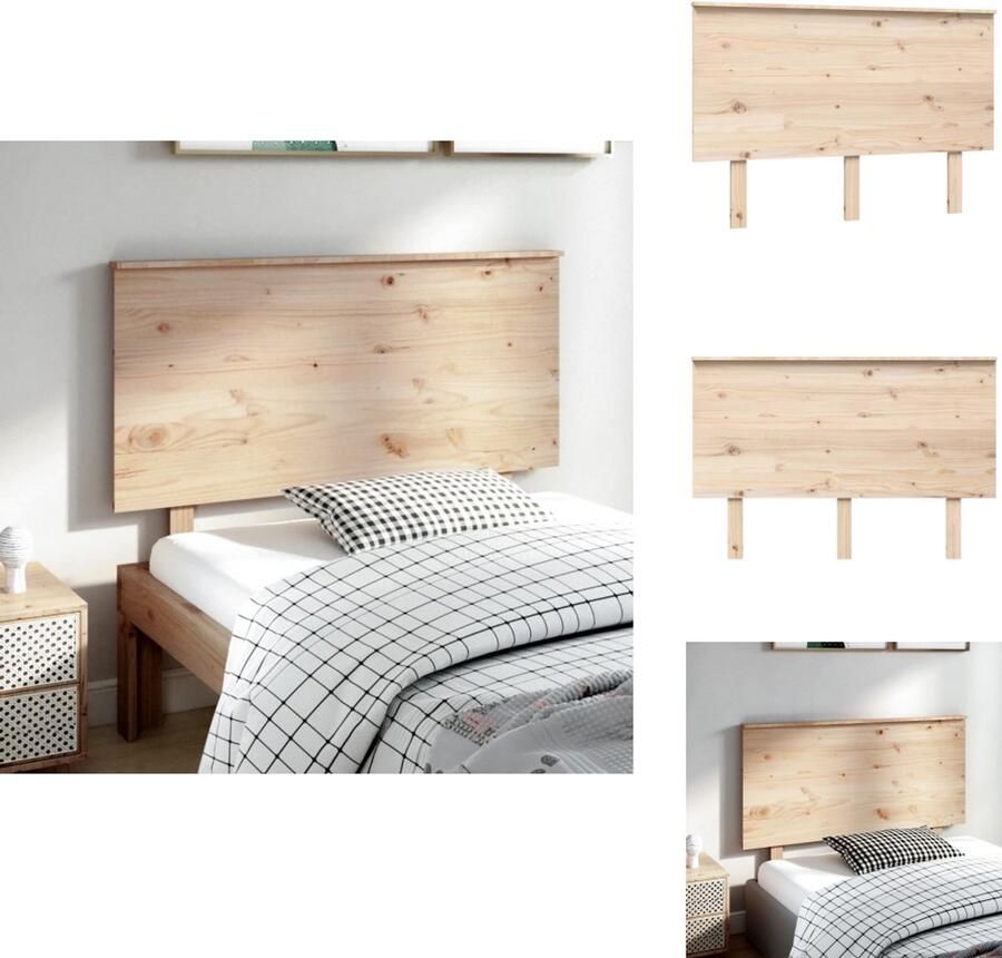 VidaXL Hoofdbord Hoofdborden Hoofdeinde Houten Hoofdbord 124x6x82 5 cm massief grenenhout