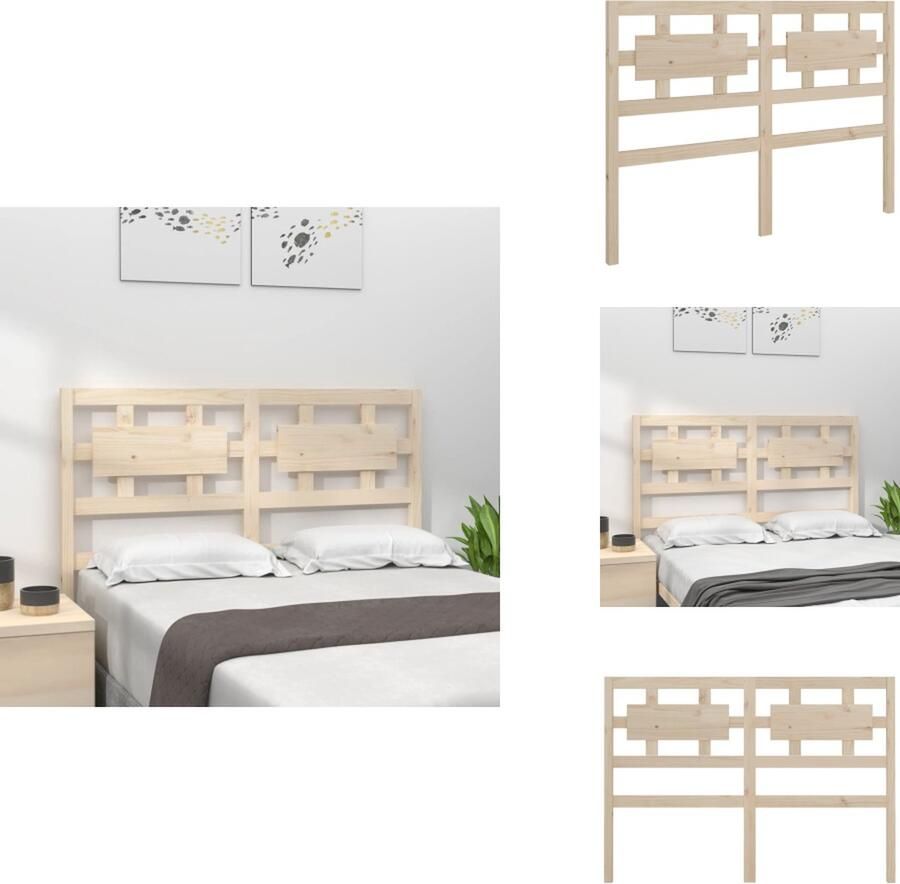 VidaXL Hoofdbord Hoofdborden Hoofdeinde Houten Hoofdbord 125 5x4x100 cm massief grenenhout - Foto 7