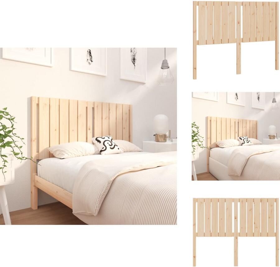 VidaXL Hoofdbord Hoofdborden Hoofdeinde Houten Hoofdbord 125 5x4x100 cm massief grenenhout - Foto 5