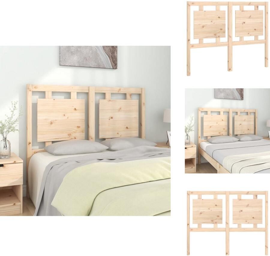 VidaXL Hoofdbord Hoofdborden Hoofdeinde Houten Hoofdbord 125 5x4x100 cm massief grenenhout