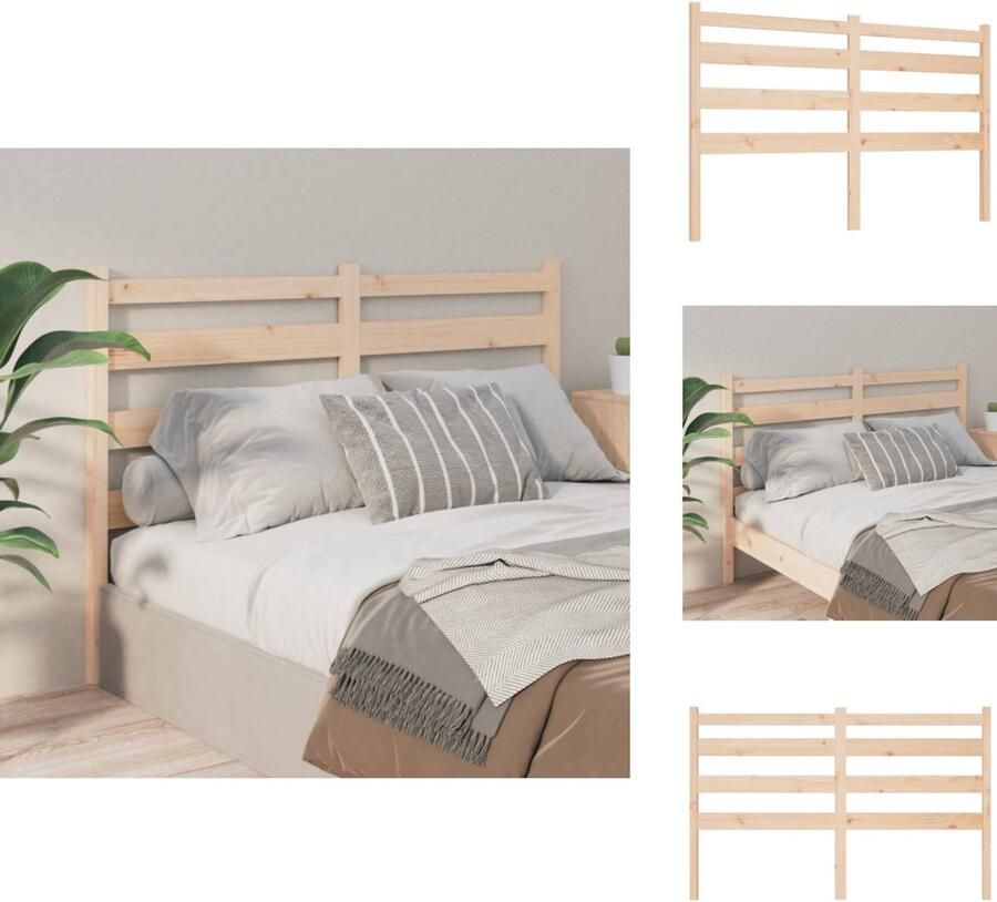 VidaXL Hoofdbord Hoofdborden Hoofdeinde Houten Hoofdbord 126x4x100 cm massief grenenhout