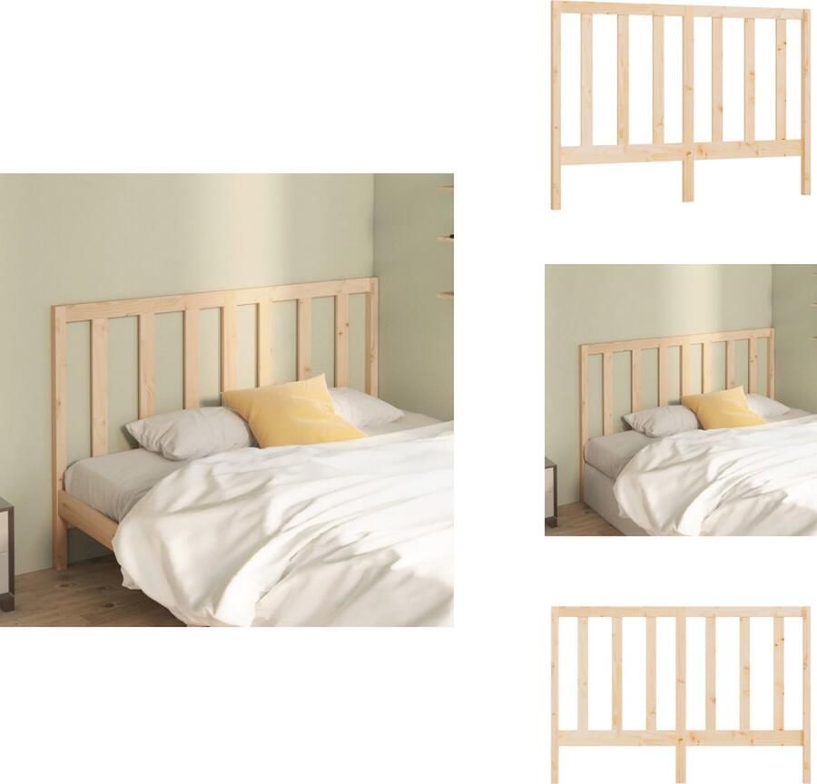 VidaXL Hoofdbord Hoofdborden Hoofdeinde Houten Hoofdbord 126x4x100 cm massief grenenhout
