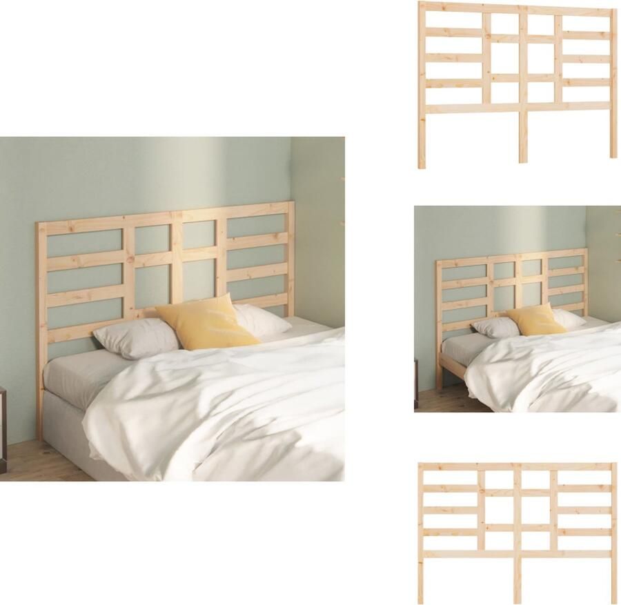 VidaXL Hoofdbord Hoofdborden Hoofdeinde Houten Hoofdbord 126x4x104 cm massief grenenhout