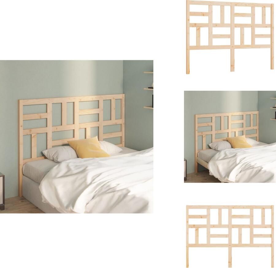 VidaXL Hoofdbord Hoofdborden Hoofdeinde Houten Hoofdbord 126x4x104 cm massief grenenhout