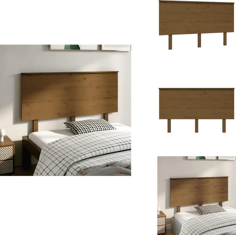 VidaXL Hoofdbord Hoofdborden Hoofdeinde Houten Hoofdbord 139x6x82 5 cm massief grenenhout honingbruin