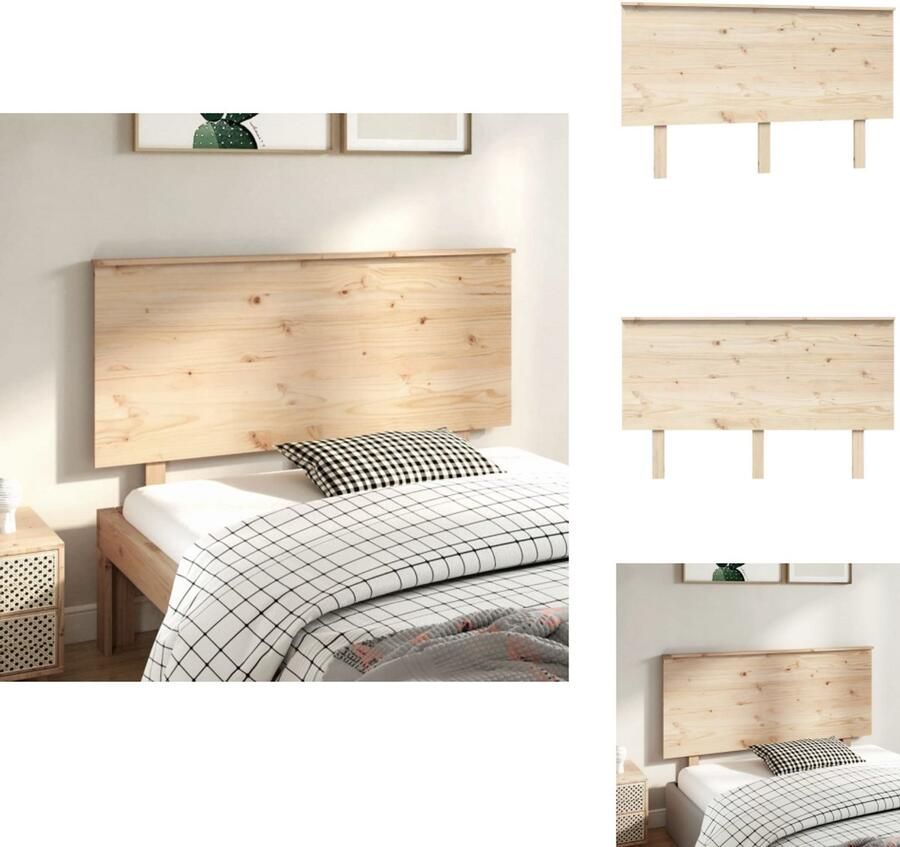 VidaXL Hoofdbord Hoofdborden Hoofdeinde Houten Hoofdbord 139x6x82 5 cm massief grenenhout