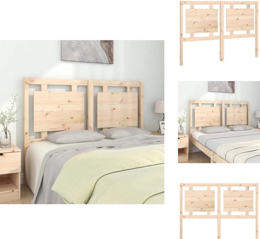VidaXL Hoofdbord Hoofdborden Hoofdeinde Houten Hoofdbord 140 5x4x100 cm massief grenenhout