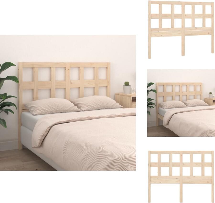 VidaXL Hoofdbord Hoofdborden Hoofdeinde Houten Hoofdbord 140 5x4x100 cm massief grenenhout