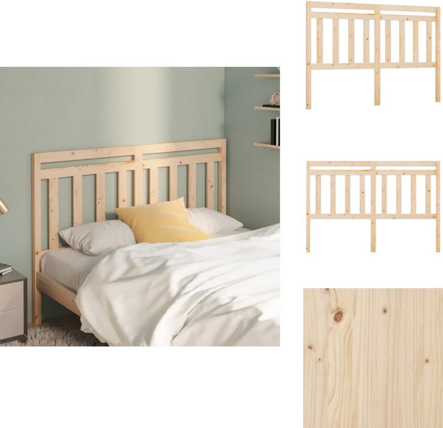 VidaXL Hoofdbord Hoofdborden Hoofdeinde Houten Hoofdbord 140x4x100 cm massief grenenhout