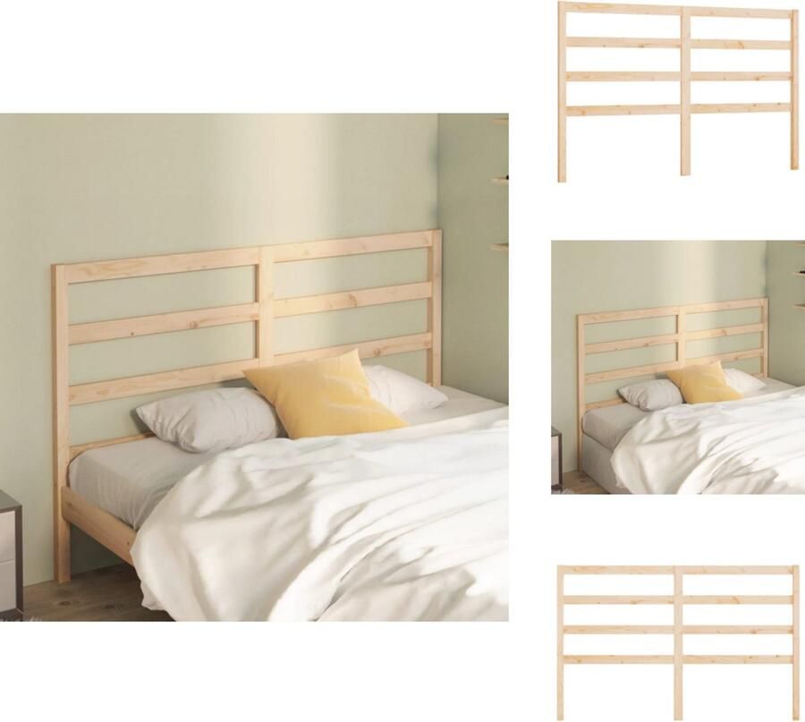 VidaXL Hoofdbord Hoofdborden Hoofdeinde Houten Hoofdbord 141x4x100 cm massief grenenhout