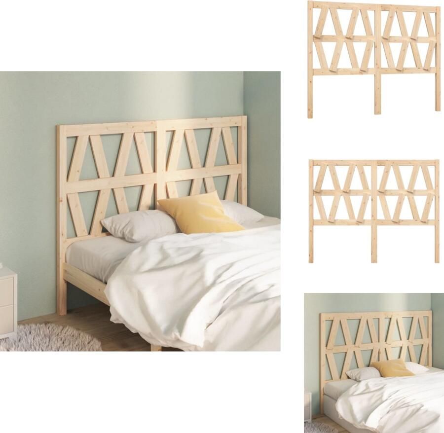 VidaXL Hoofdbord Hoofdborden Hoofdeinde Houten Hoofdbord 141x4x100 cm massief grenenhout