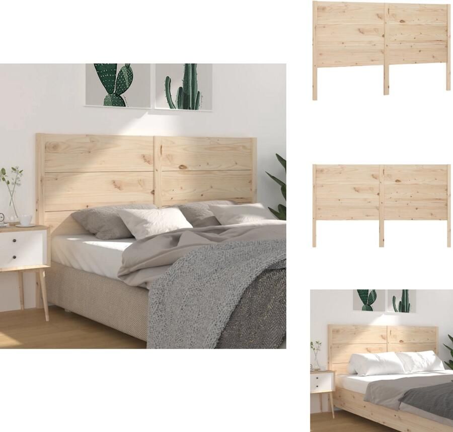 VidaXL Hoofdbord Hoofdborden Hoofdeinde Houten Hoofdbord 141x4x100 cm massief grenenhout