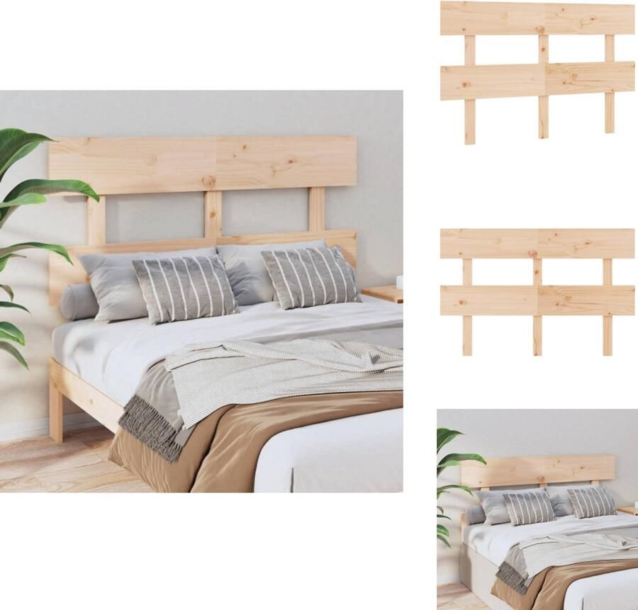 VidaXL Hoofdbord Hoofdborden Hoofdeinde Houten Hoofdbord 144x3x81 cm massief grenenhout