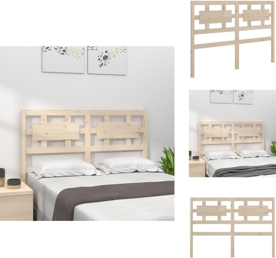 VidaXL Hoofdbord Hoofdborden Hoofdeinde Houten Hoofdbord 145 5x4x100 cm massief grenenhout