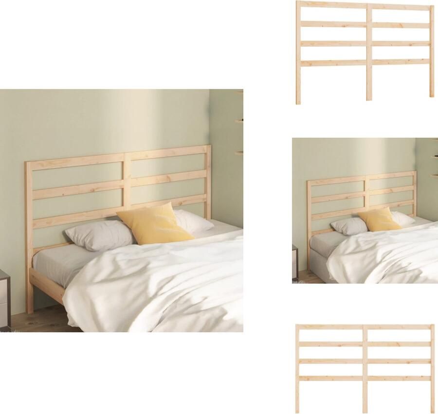 VidaXL Hoofdbord Hoofdborden Hoofdeinde Houten Hoofdbord 146x4x100 cm massief grenenhout