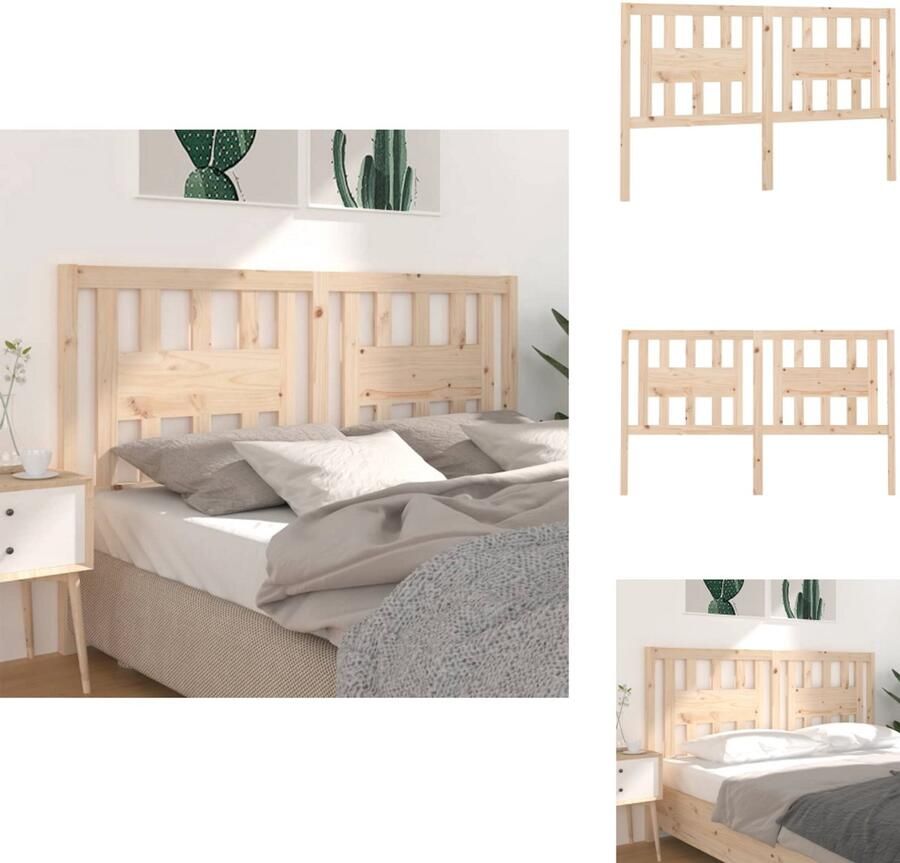 VidaXL Houten Hoofdeinde Klassiek Hoofdborden Afmeting- 146 x 4 x 100 cm Ken- Rustieke charme Bedonderdeel