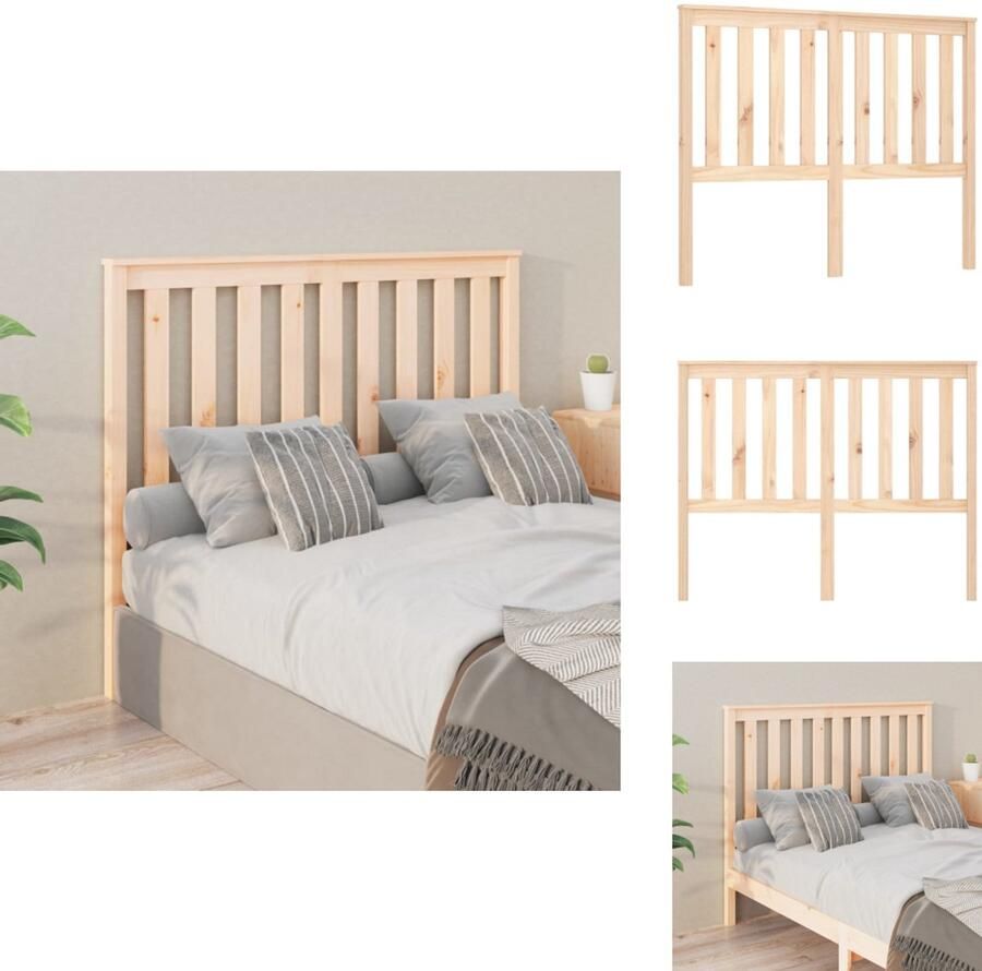 VidaXL Hoofdbord Hoofdborden Hoofdeinde Houten Hoofdbord 146x6x101 cm massief grenenhout