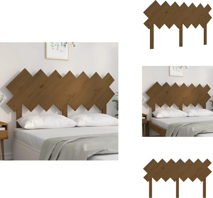 VidaXL Hoofdbord Hoofdborden Hoofdeinde Houten Hoofdbord 151 5x3x81 cm massief grenenhout honingbruin