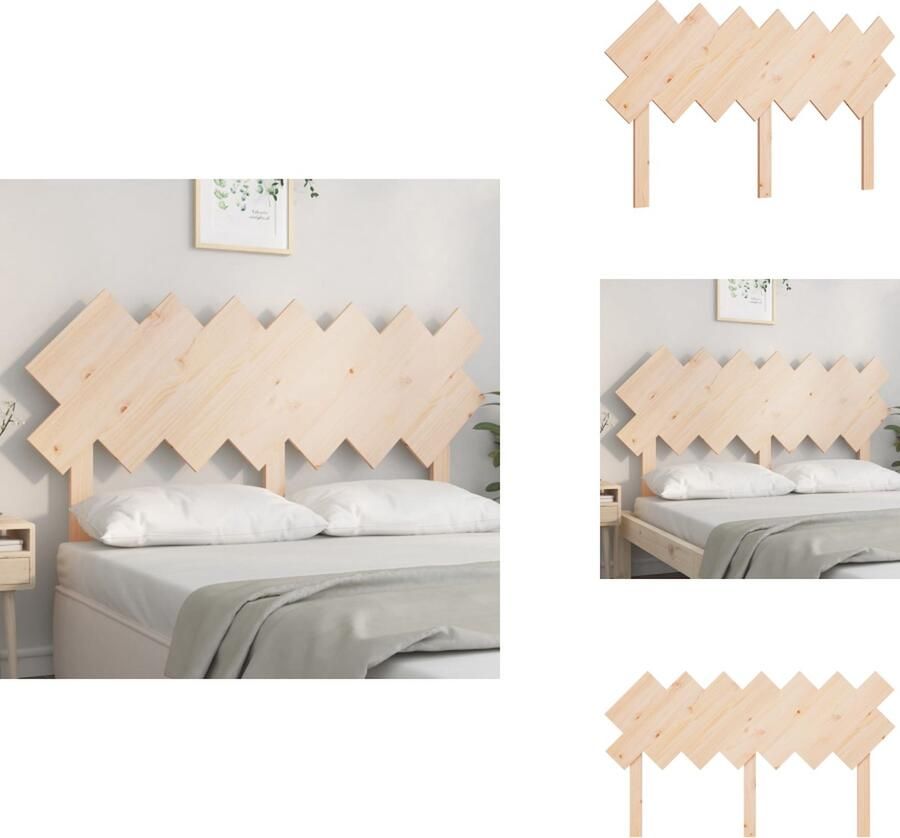 VidaXL Hoofdbord Hoofdborden Hoofdeinde Houten Hoofdbord 151 5x3x81 cm massief grenenhout