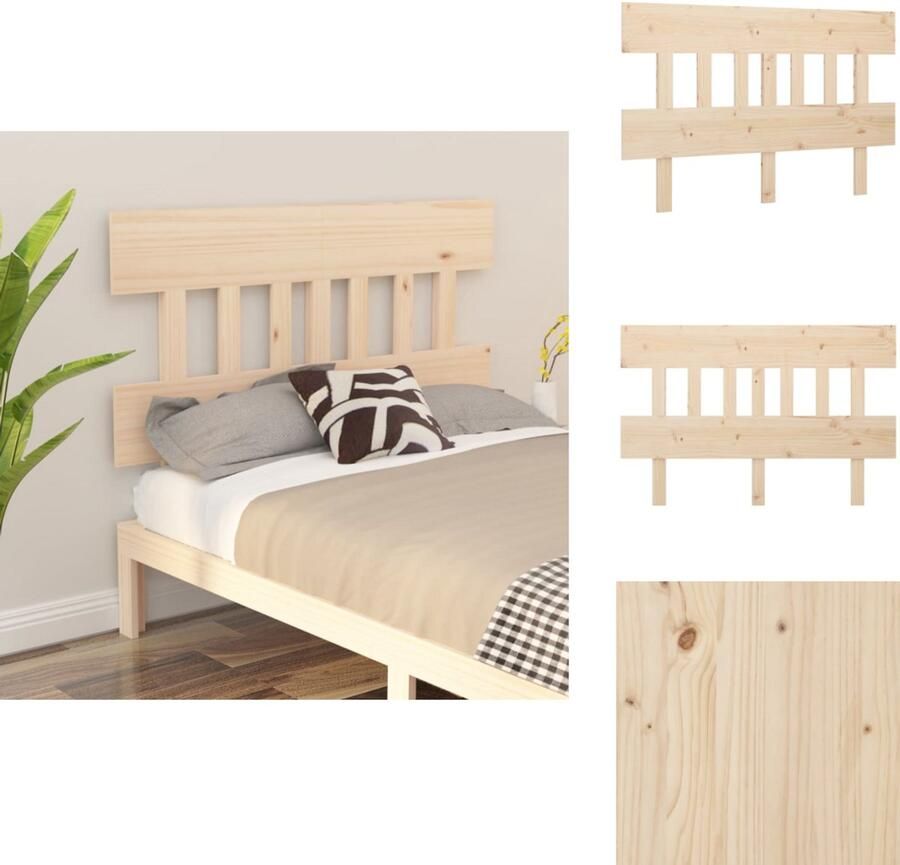 VidaXL Hoofdbord Hoofdborden Hoofdeinde Houten Hoofdbord 138 5x3x81 cm massief grenenhout