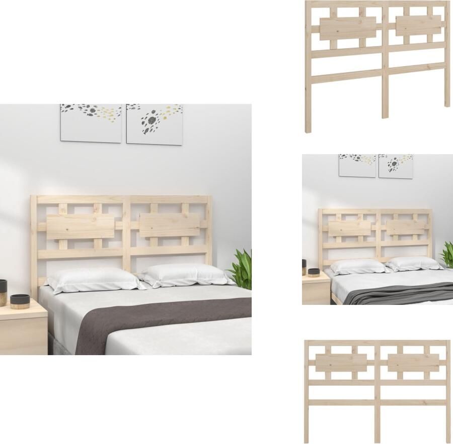 VidaXL Hoofdbord Hoofdborden Hoofdeinde Houten Hoofdbord 155 5x4x100 cm massief grenenhout
