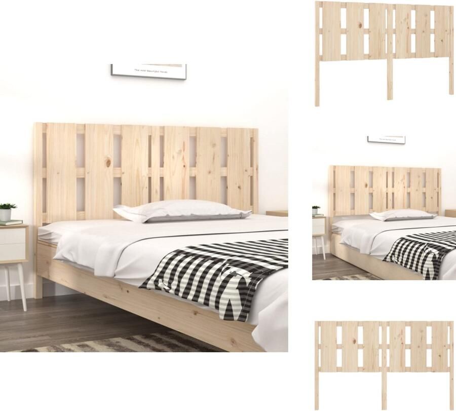 VidaXL Hoofdbord Hoofdborden Hoofdeinde Houten Hoofdbord 155-5x4x100 cm massief grenenhout