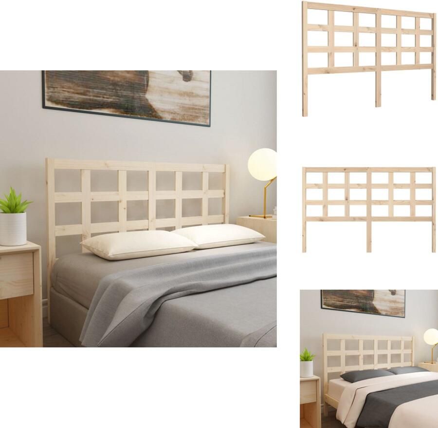 VidaXL Hoofdbord Hoofdborden Hoofdeinde Houten Hoofdbord 156x4x100 cm massief grenenhout